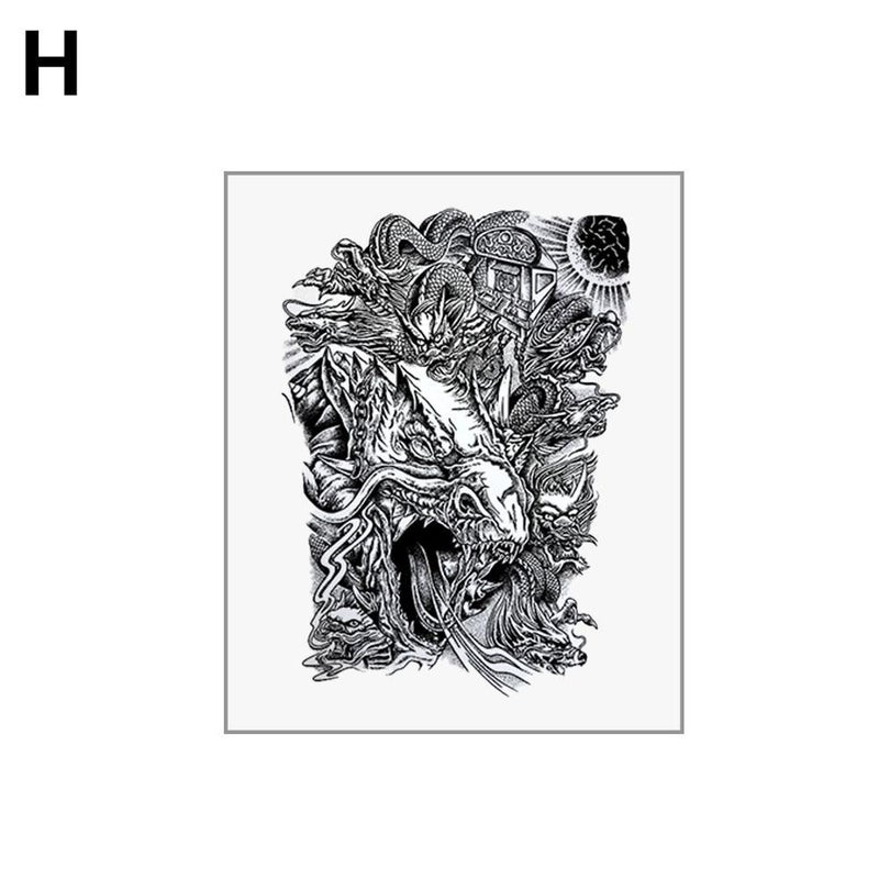 Juice herbal temporary tattoo stickers, Japanese traditional temporary tattoo stickers, waterproof, long-lasting, for men's arms, personalized, high-end, large-format floral designs.